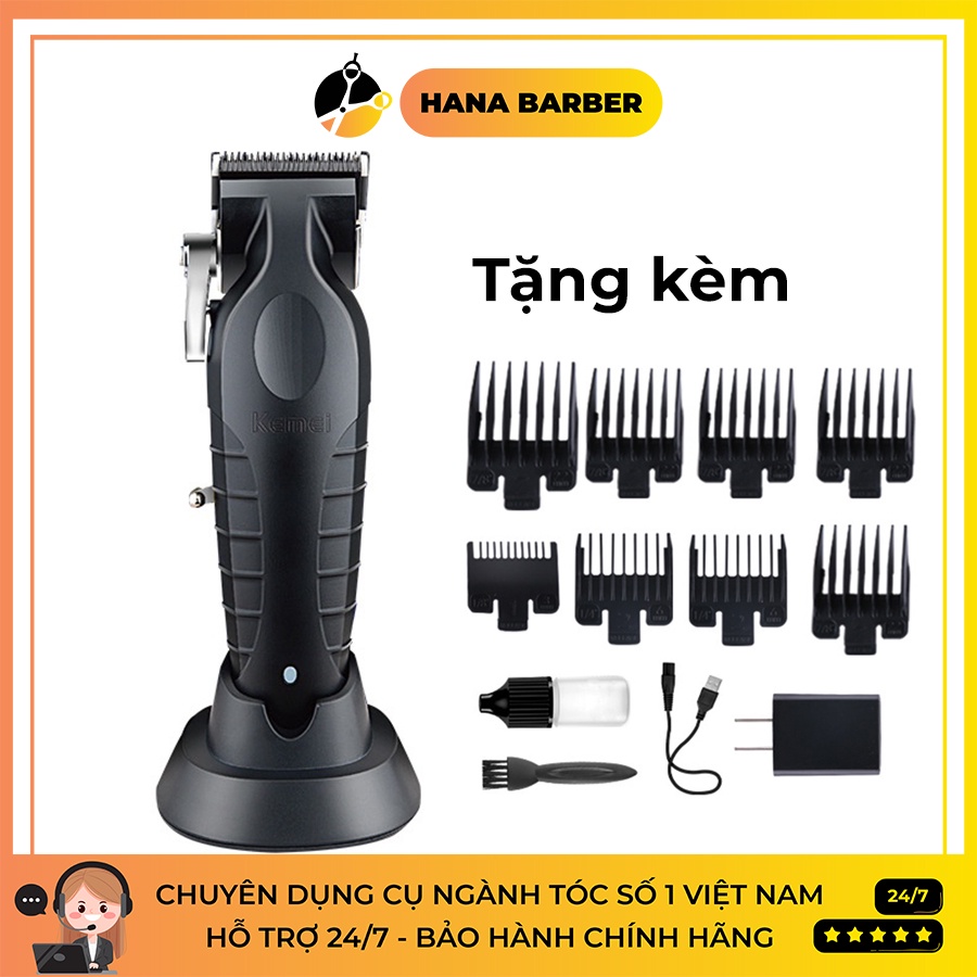 Tông đơ cắt tóc Kemei KM-2296 Pin 2500mAh dùng liên tục 350 phút bảo hành 3 tháng