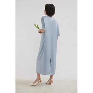 Nosbyn - Đầm Lụa Dài Cổ Tròn - N302-D001