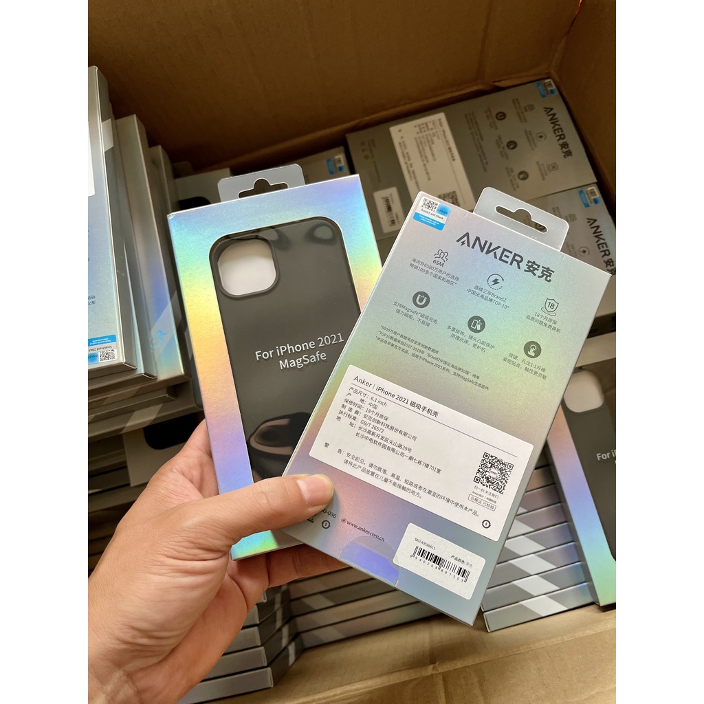 Ốp lưng Silicon Anker - Hỗ Trợ Sạc Nam Châm - Hàng Chính Hãng Có Tem Cào Check - New Sealbox