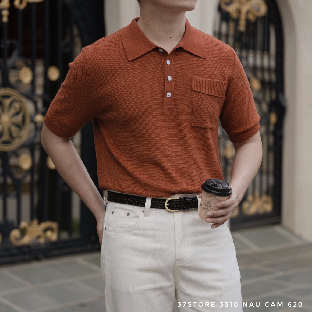 Áo Polo Nam Dáng Regular Fit, Chất Liệu Knit Mềm Mịn, Thoáng Mát, Thấm Hút Tốt AP035