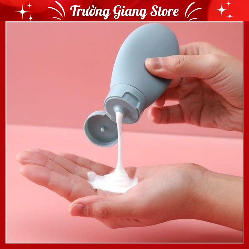 Lọ chiết mỹ phẩm, dầu gội, sữa tắm mang đi du lịch siêu tiện lợi kèm túi zip dung tích 60ml