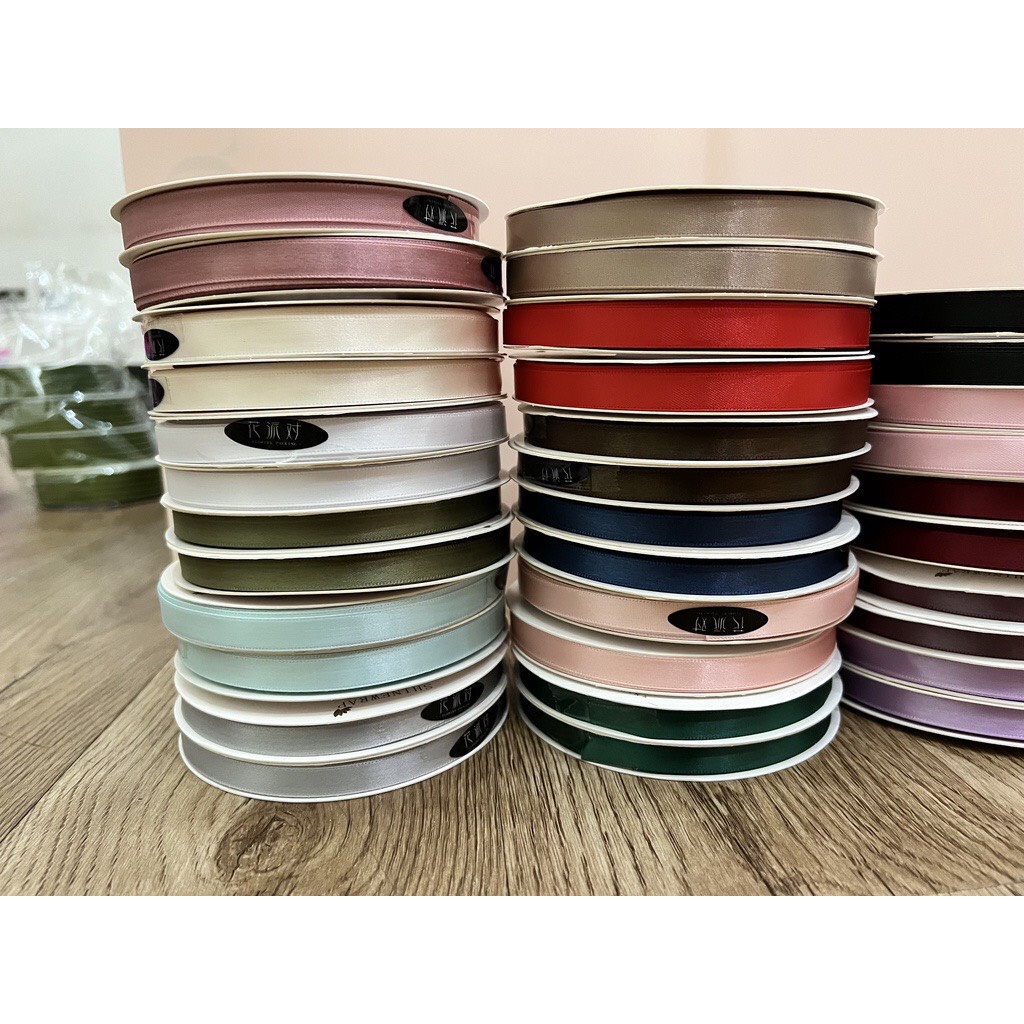 - Ruy Băng Lụa bản 1cm-Loại Đẹp