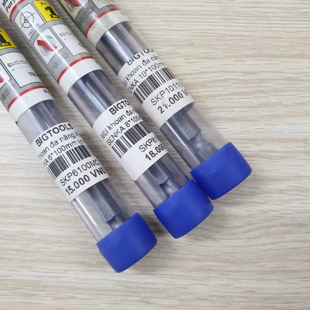 Mũi khoan đa năng SENKA chuôi lục giác 6 All in 1 - khoan sắt, gỗ, inox, kính, be tông, gạch men 6 /8/10mm