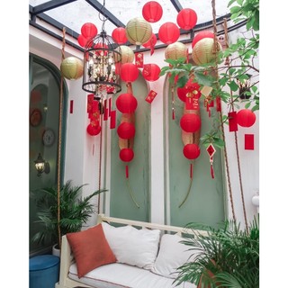 🏮 Đèn Lồng Giấy Trang Trí Trung Thu Size 20cm (9 màu như video) 🏮