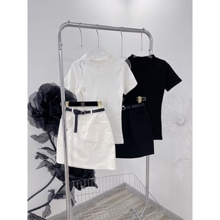SET CHÂN VÁY KAKI+  ÁO ÔM
