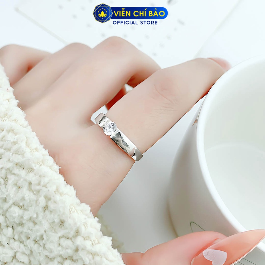 Nhẫn bạc nữ Candy đá trắng chất liệu bạc 925 thời trang phụ kiện trang sức Viễn Chí Bảo N700341