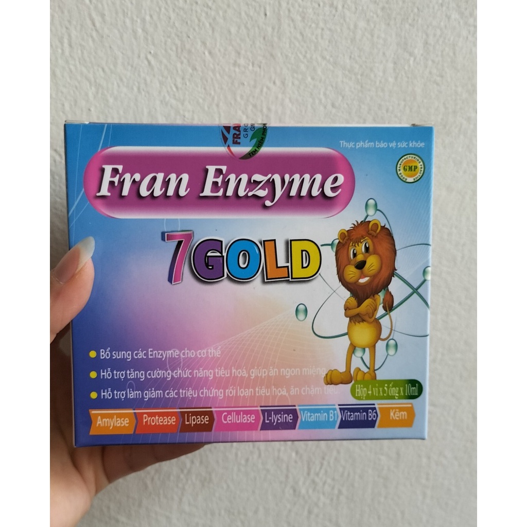 Fran Enzyme 7 gold cân hằng hệ vi sinh đường ruột, giảm rối loạn tiêu hóa, tăng cường sức đề kháng- hộp 20 ống
