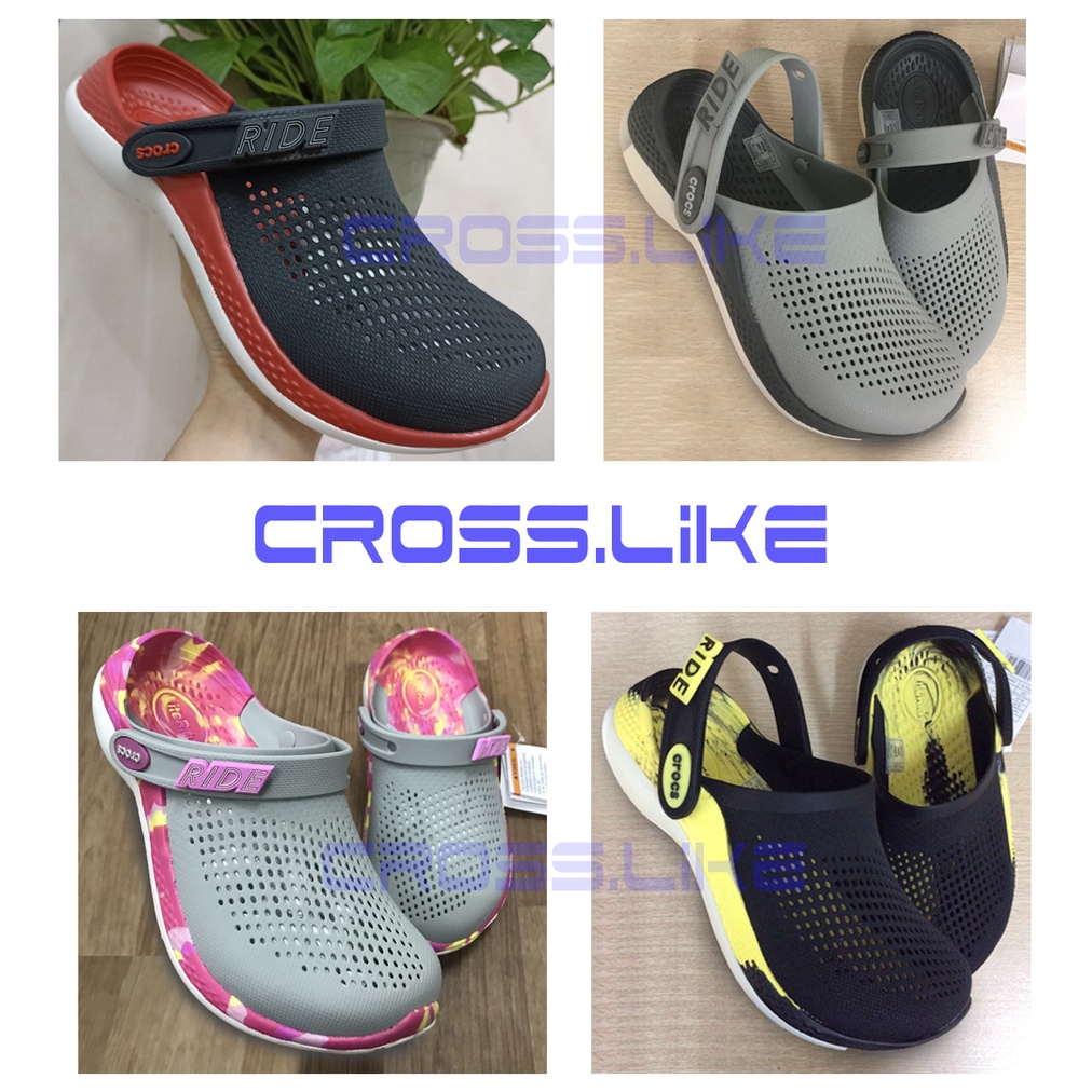 Dép sục nam nữ CROSS LITERIDE 360, sục nhựa siêu bền, đi mưa, mẫu mới phong cách hàng chuẩn xịn