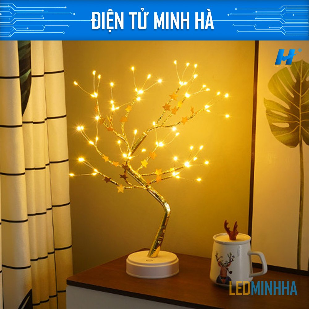 Đèn trang trí hình cây- ngôi sao, đèn led trang trí, đèn ngủ để bàn