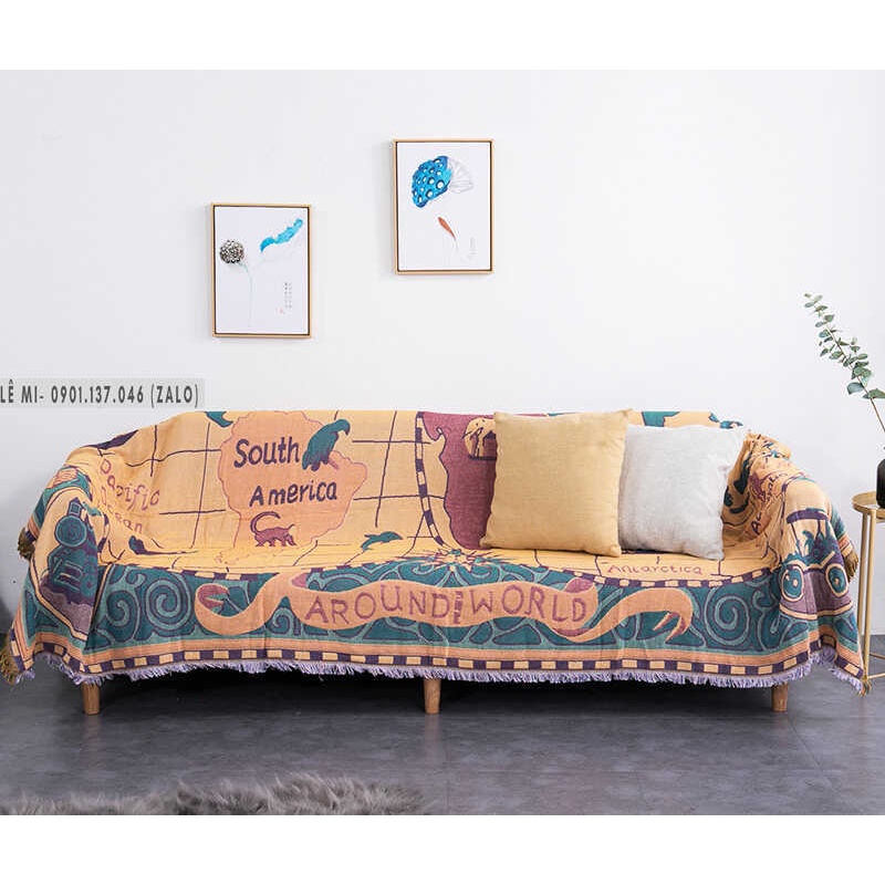 Khăn Phủ Sofa, Thảm Vintage Trang Trí Tphcm