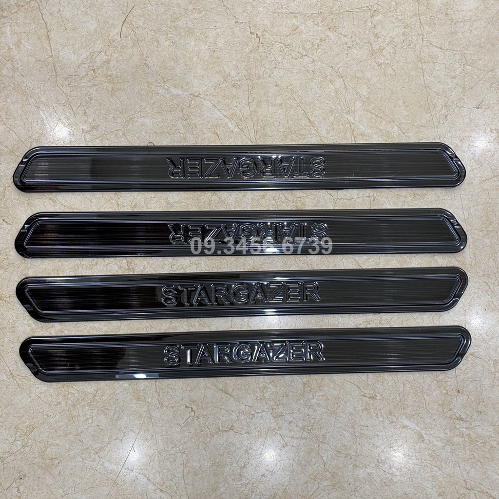 Ốp bậc cửa, nẹp cửa xe Stargazer 2022 2023 mẫu titan Cao Cấp