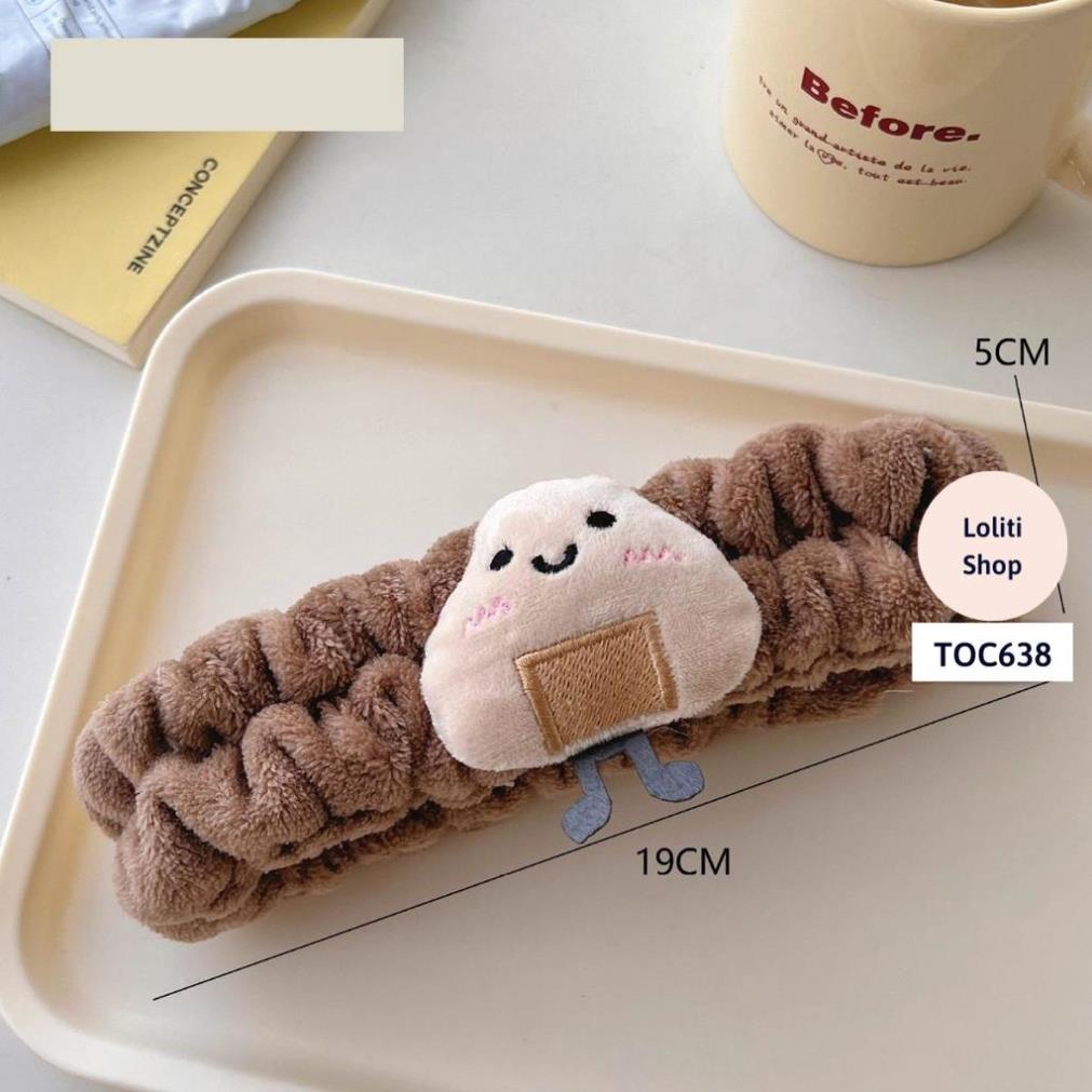 Băng đô rửa mặt, dây đeo cổ tay hoạt hình phong cách Hàn Quốc dễ thương cho nam và nữ LOLITI TOC638