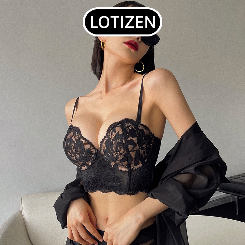 Áo bra corset bralette ren mềm sexy quyến rũ Áo ngực có gọng ren định hình nâng ngực Lotizen ANM-53