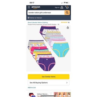 Set 5 quần lót Cotton bé gái