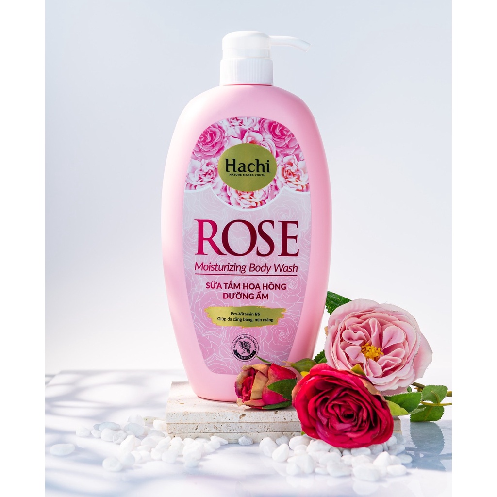 SỮA TẮM HACHI SÁNG MỊN DA, HƯƠNG THƠM LÂU CHAI 650ML