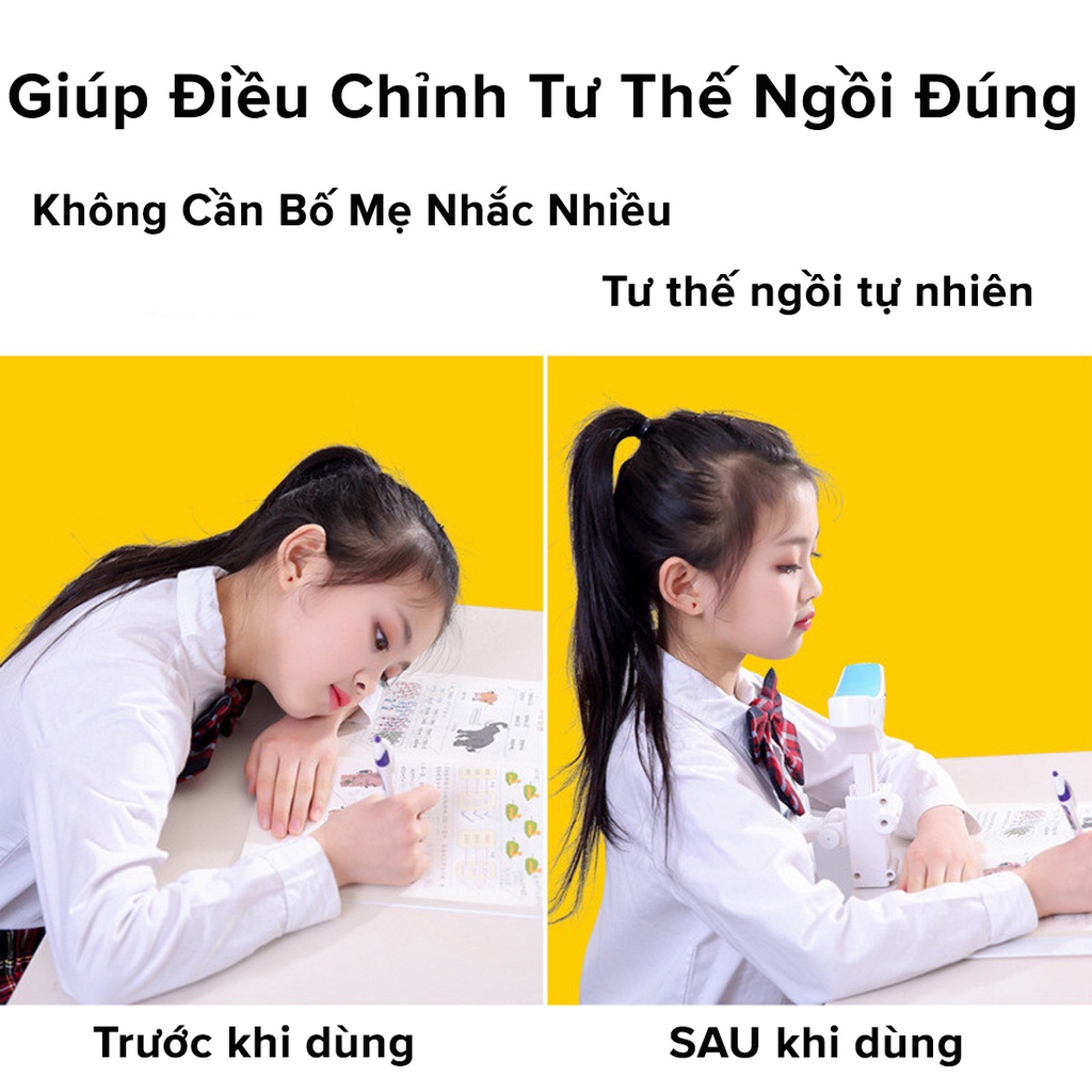 Giá Đỡ Cằm Chống Cận Thị, Dụng Cụ Chống Gù – Tặng Kèm 3 Con Cá Heo Luyện Chữ Cho Học Sinh Chính Hãng Amalife