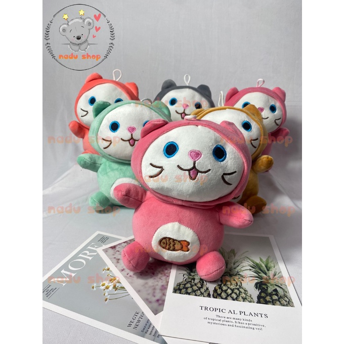 Thú Nhồi Bông Sticker Qoobee, Mèo Đáng Yêu - nadushop