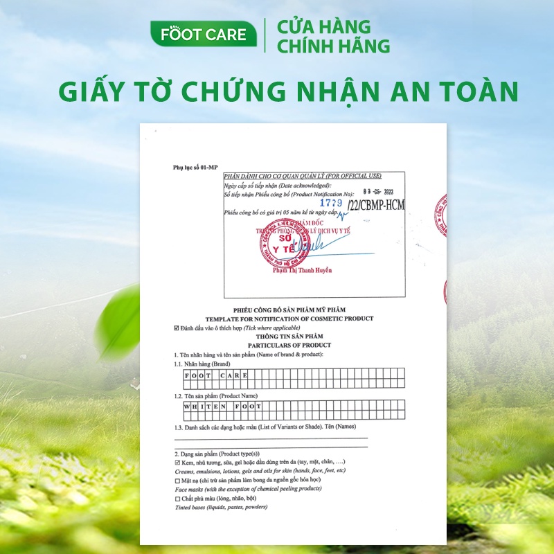 Serum dưỡng trắng da chân Whiten Foot, kem trắng da mềm mịn