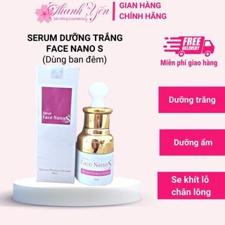 [𝐅𝐑𝐄𝐄𝐒𝐇𝐈𝐏 + 🎁] Serum Face Nano S - Sắc Hồng dưỡng trắng da ban đêm 20ml - chống lão hóa - tăng độ đàn hồi