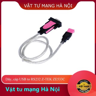 Dây, cáp usb to rs232 z-tek ze533c hỗ trợ win7, win8, win10