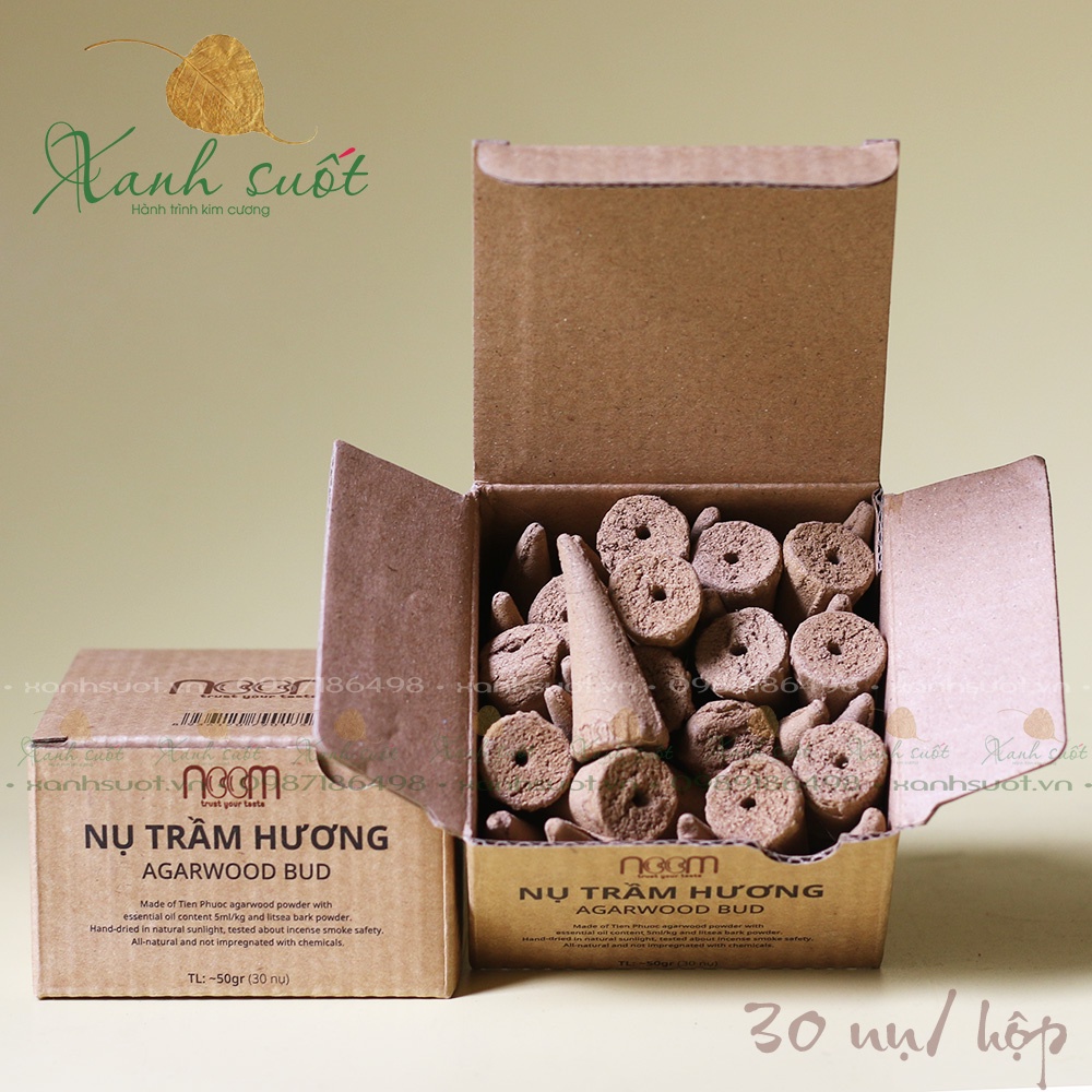 Nụ Trầm Hương- Nhang Không Hóa Chất, An Toàn, Xua Tan Trược Khí- Làm Mới Không Gian- Agarwood Bud [Xanh Suốt HCM]