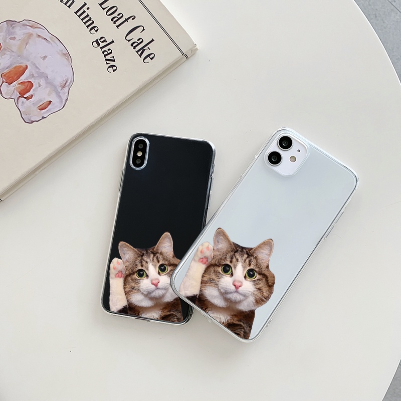 Ốp Điện Thoại Tpu Dẻo In Hình mèo vẫy tay đáng yêu Cho iphone 14 pro 14 promax 11 12 13 / 6 / 7 / 8plus / X u510