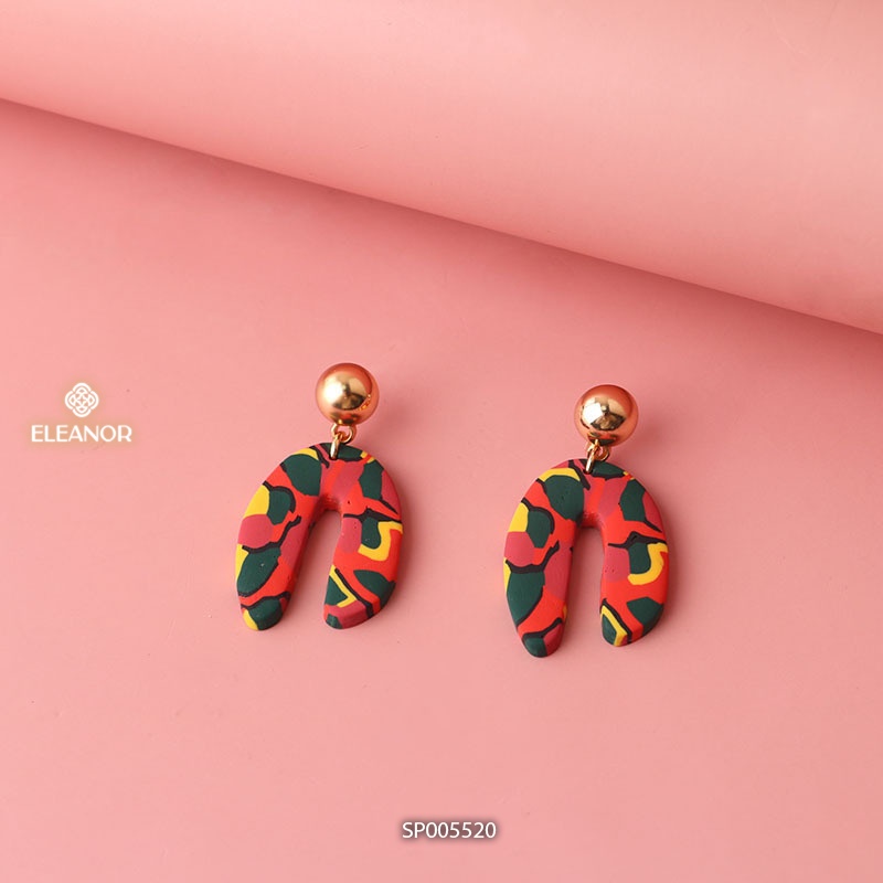 Bông tai nữ chuôi bạc 925 Eleanor Accessories dáng chữ U khuyên tai basic phụ kiện trang sức 5520