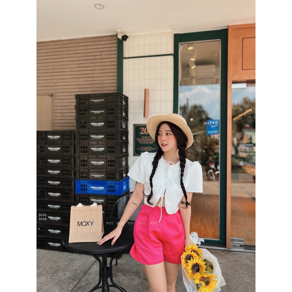 SP009065-Áo tafta nơ