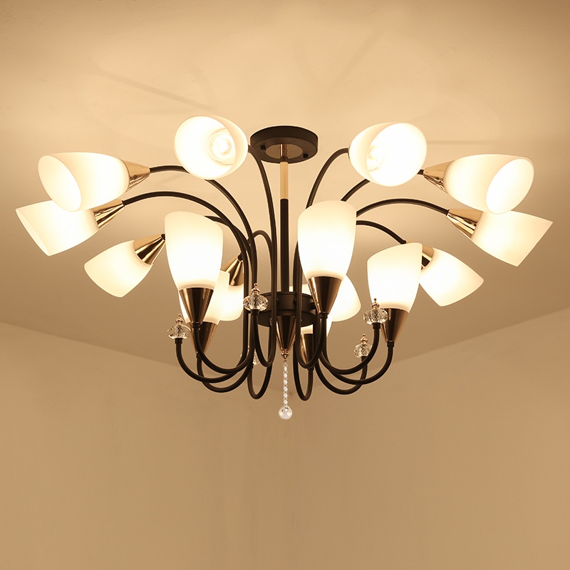 Đèn chùm Đèn Thả Trần tay TUYLIP 12-15 cánh trang trí phòng khách, phòng ngủ, bàn ăn