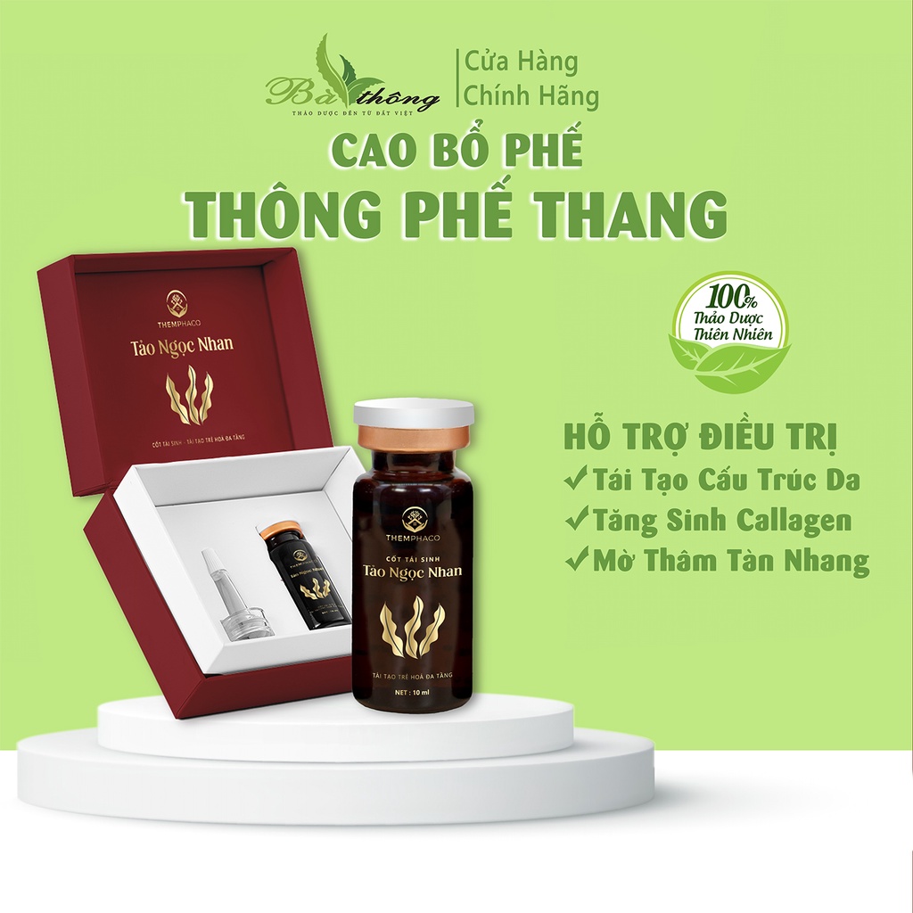 Cốt tái sinh Tảo Ngọc Nhan giúp tái tạo cấu trúc da, làm trẻ hóa da, phục hồi tế bào da hư tổn. Sản phẩm giúp làm....