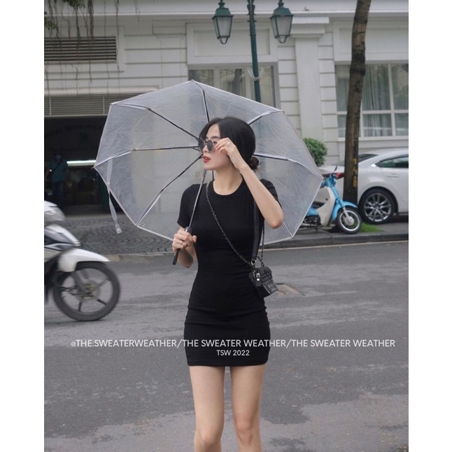 Váy body zip dáng ngắn basic tôn dáng dễ mặc