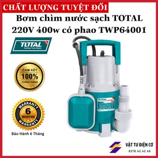 Máy bơm chìm nước sạch TOTAL 220V 400W TWP64001 bơm tỏm thả ngập nước có công tắc phao tự động