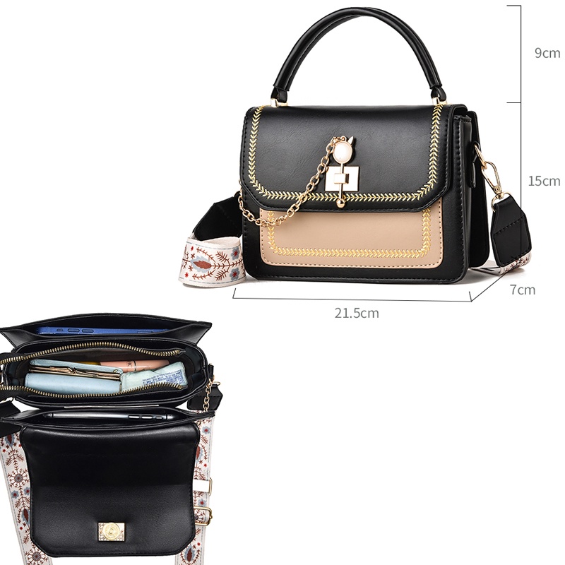 Túi Đeo Chéo Hình Vuông Cỡ Nhỏ Phong Cách Hàn Quốc Thời Trang Cho Nữ