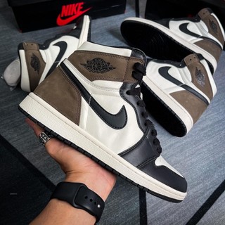 giày đế khí màu xanh trắng ( jordan 1 high)
