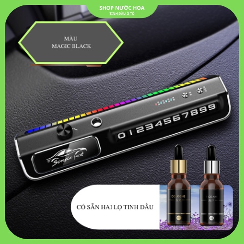 Máy Khuếch Tán Tinh Dầu Xe Hơi Mới Phun Xương, Tích Hợp Đèn led 36 Màu Và Bảng Số Điện Thoại Ô TÔ