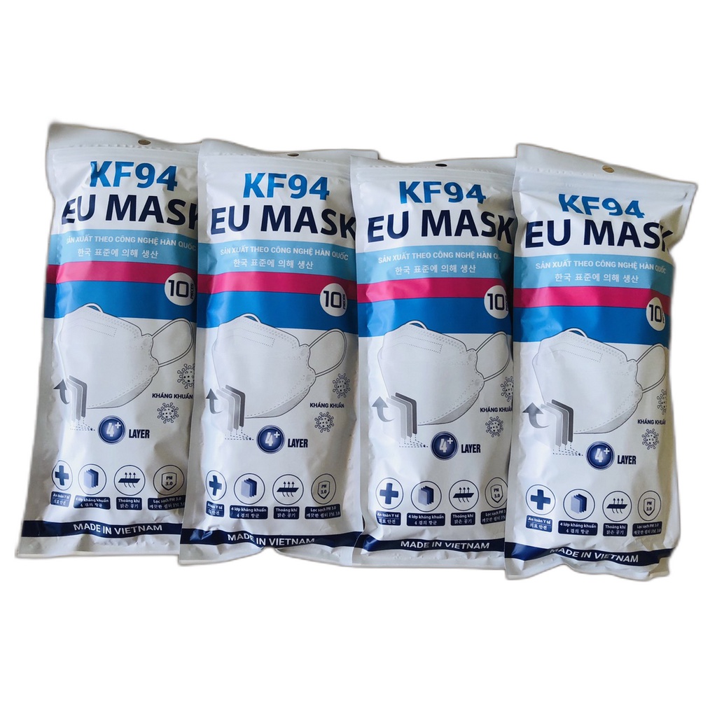 Khẩu Trang Y Tế 4D KF94 EU Mask Kháng Khuẩn, Ngăn Khói Bụi