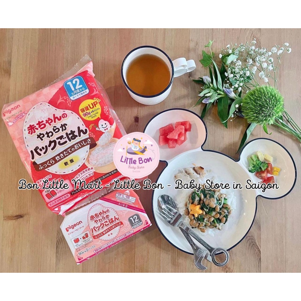 Cháo/Cơm mềm ăn dặm Pigeon Nhật cho bé 7/9/12M