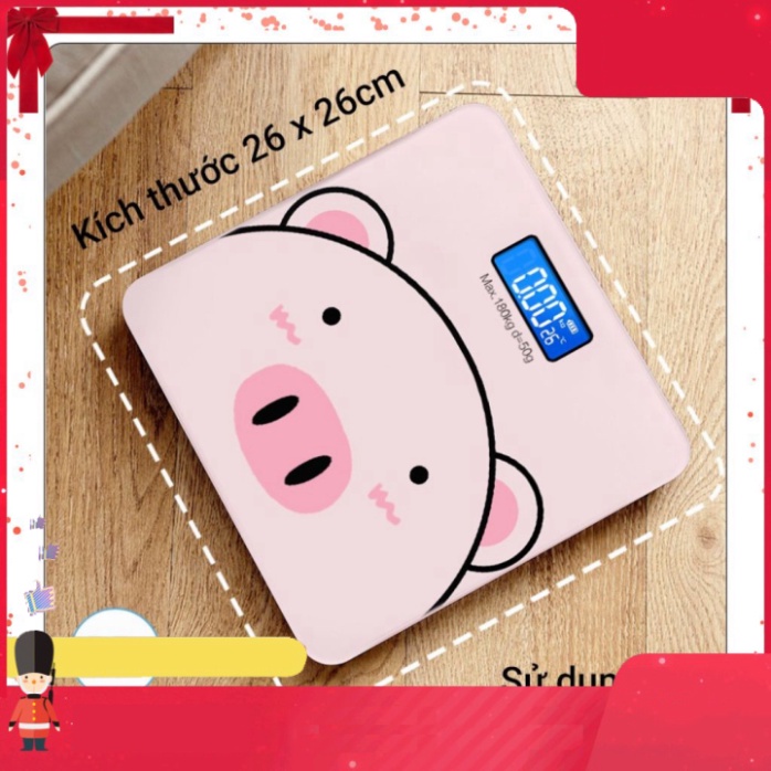 Cân điện tử sức khỏe lợn hồng dễ thương - Cân sức khỏe heo xinh độ chính xác cao