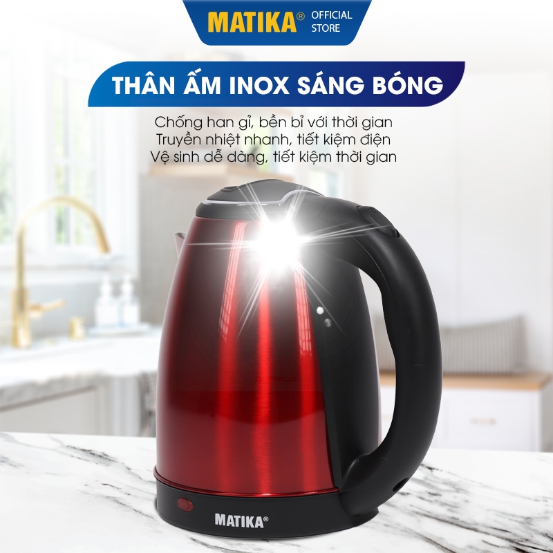 Ấm Siêu Tốc MATIKA Inox 1.8L MTK-19