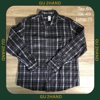 Áo sơ mi flannel 2hand chụp thật