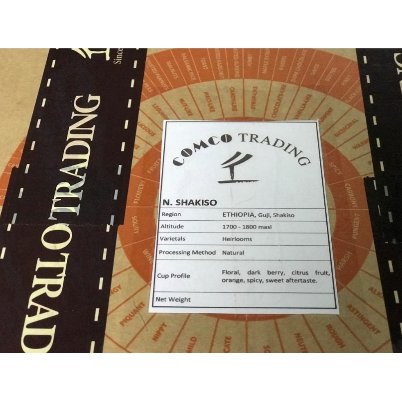 SPECIAL COFFEE - HẠT - 2 TÚI 250 GRAM  - ETHIOPIA  N.SHAKISO G1 - Natural.