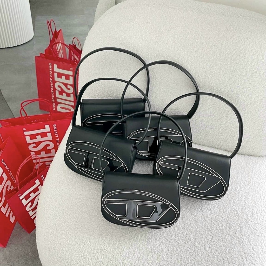 Túi kẹp nách nữ túi die.sel kẹp nách size 20 kèm dây đeo chéo cá tính fullbox xịn - ZENI.STORE