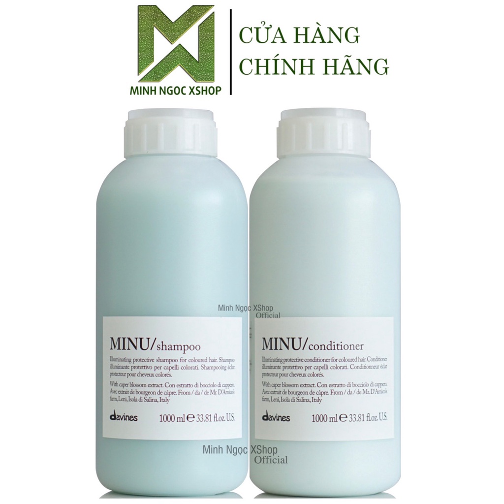 Dầu gội xả giữ màu cho tóc nhuộm Davines Minu 1000ML