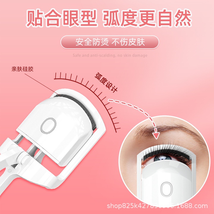 Bấm Mi Nhiệt Uốn Cong Lông Tự Nhiên, Kẹp Mi Điện Giữ Nếp Siêu Cong Cầm Tay Tiện Dụng Nhỏ Gọn