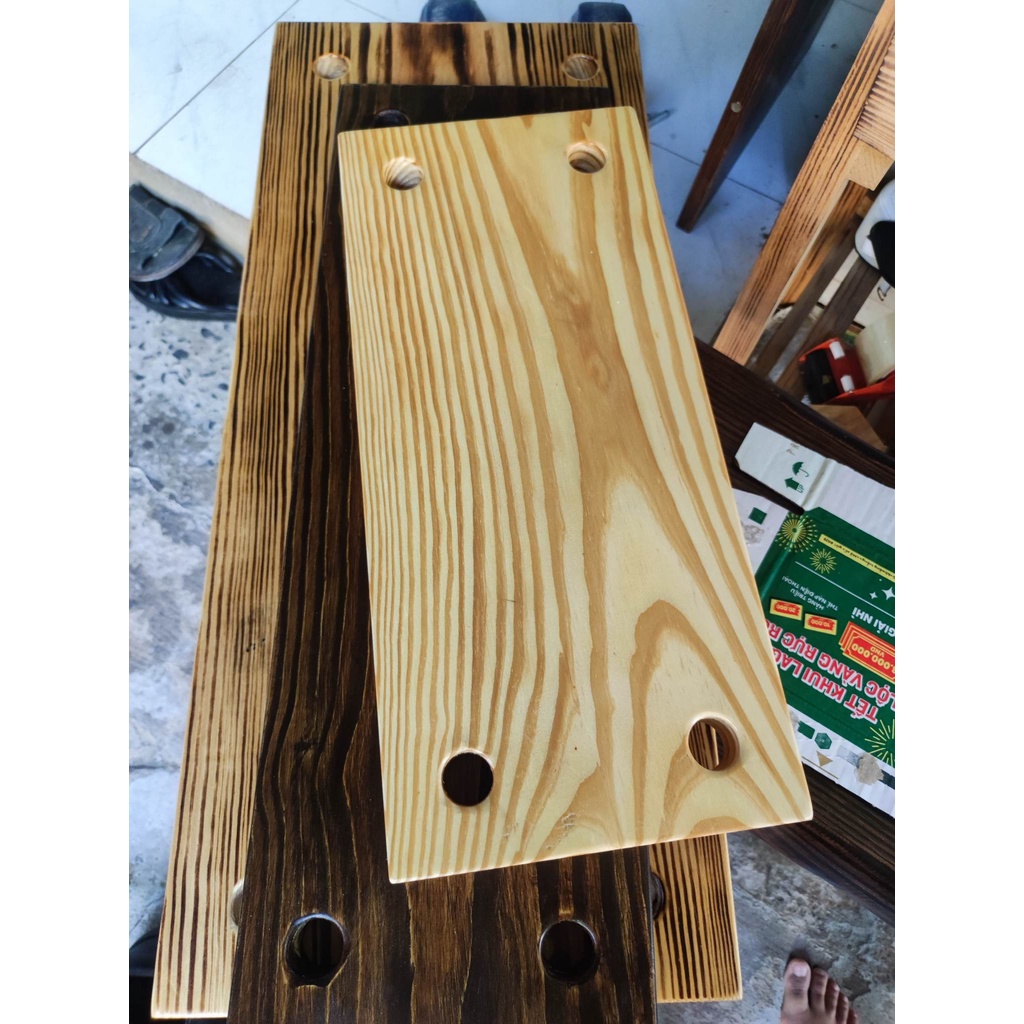 Xích đu gỗ nguyên tấm dày 3cm KT 60 x 20cm