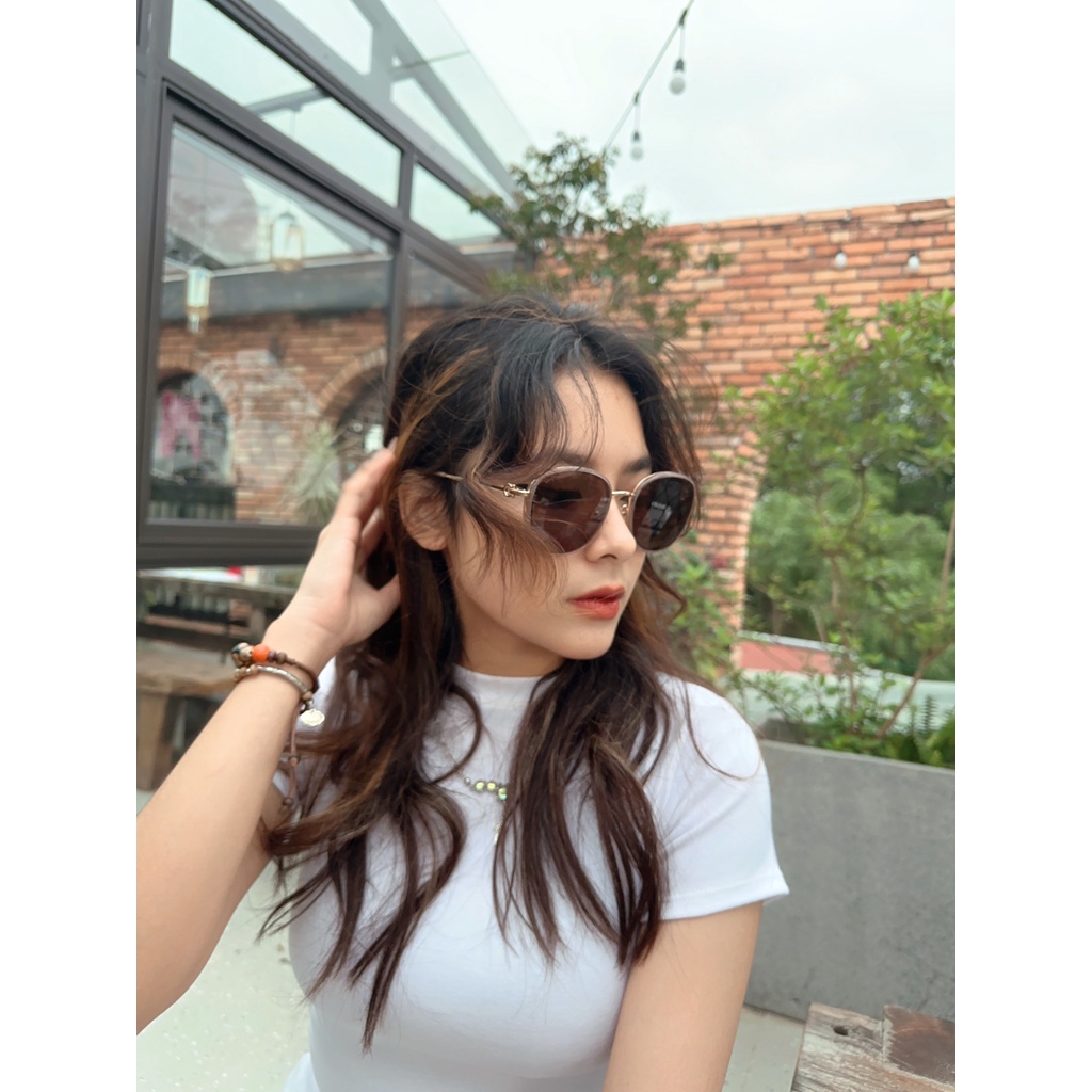 Salvatore Ferragamo viền nâu, mắt nâu SF213SK  Nude/gold