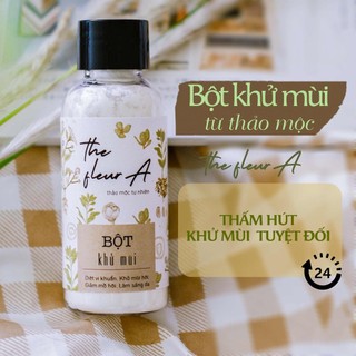Bột khử mùi hôi nách hôi chân thảo mộc fleura handmade 30ml-mùi thơm