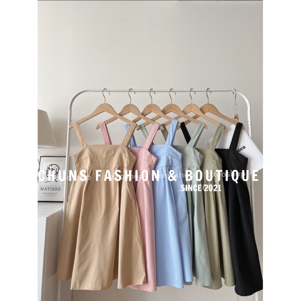 Váy babydoll kaki dáng ngắn hàn quốc Chuns Fashion