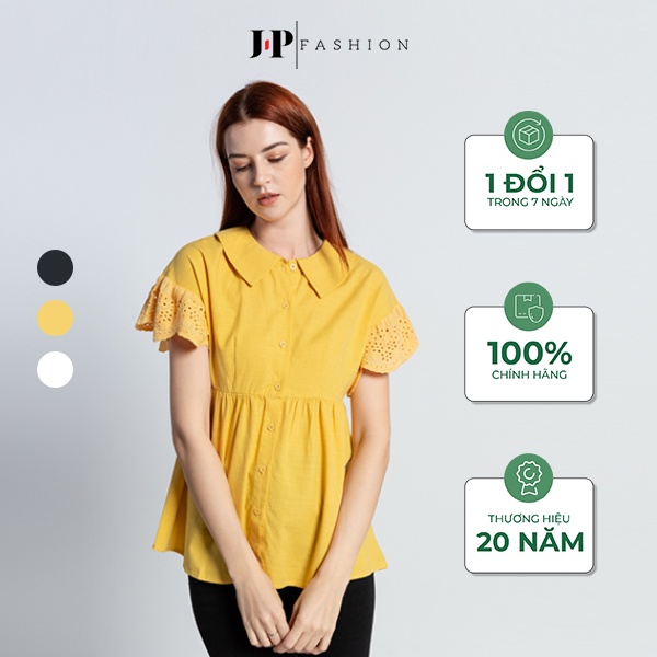 Áo sơ mi nữ phối ren cổ sen sành điệu J-P Fashion B 10606819