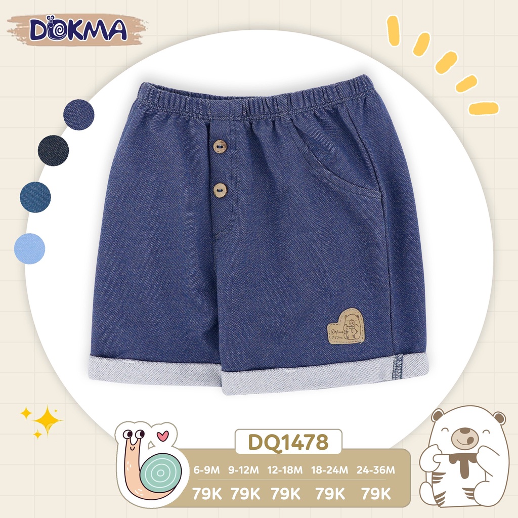 Dokma_ Quần đùi cotton bé trai